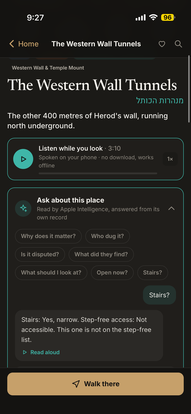 Asking a question about a place